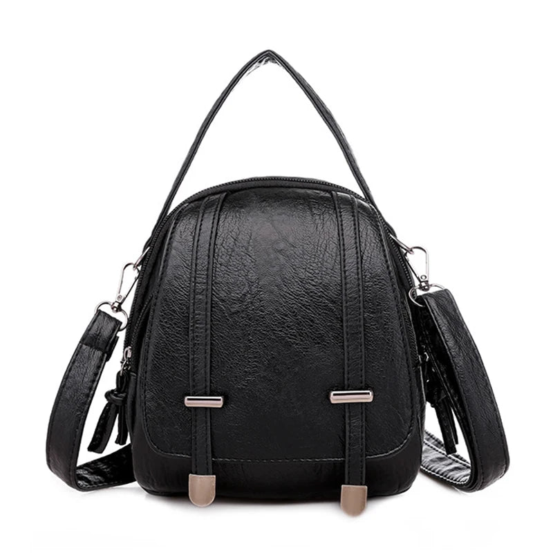 3-in-1 Convertible PU Leather Bag for Women – Crossbody, Shoulder & Handbag