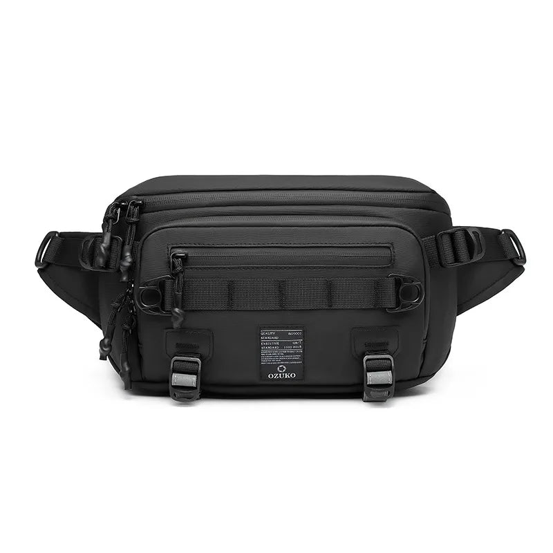 Men S Single-Shoulder Crossbody Bag Outdoor Waterproof Oxford Fabric Large-Capacity Multi-Functional