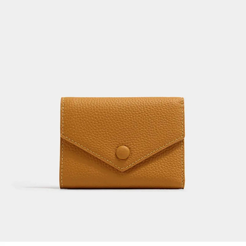 Pu Leather Small Women Wallet Luxury Envelope Card Holder Brand Designer Multipurpose Zip Coin