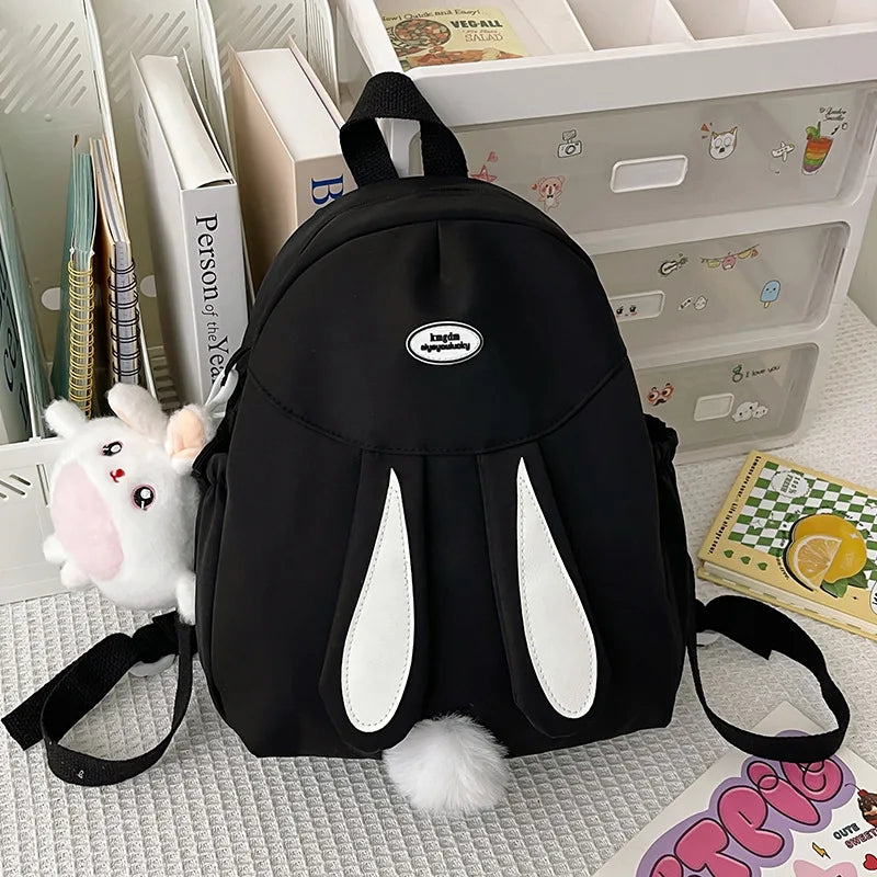 Cute Girl Backpack Student School Schoolbag Simple Everything Bunny Kawaii