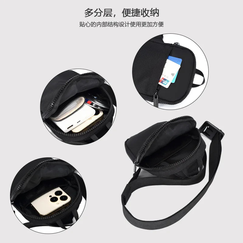 Waterproof Oxford Fabric Crossbody Bag Men Women Mobile Phone Storage Lightweight Small Crossbody