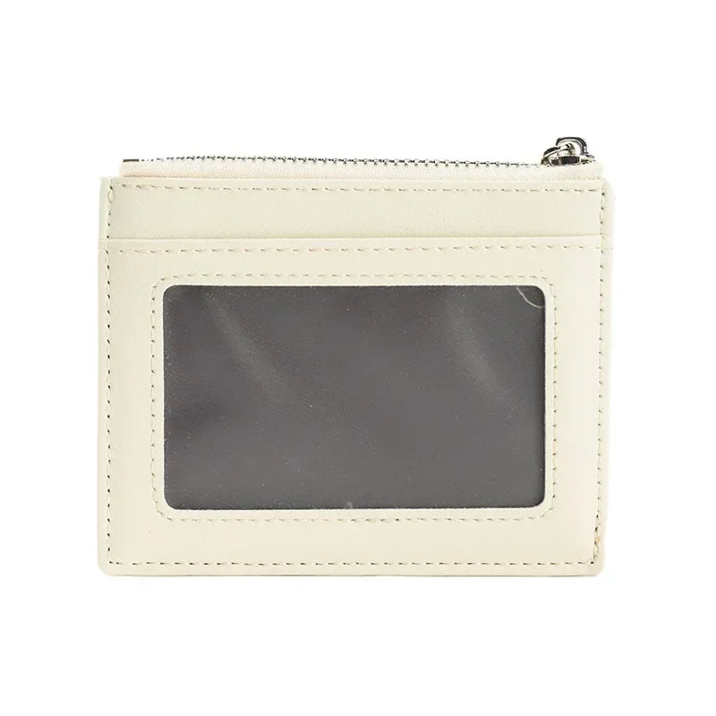 Zipper Card Bag Take Out Mirror Window Holder Id Portable Mini Coin Purse