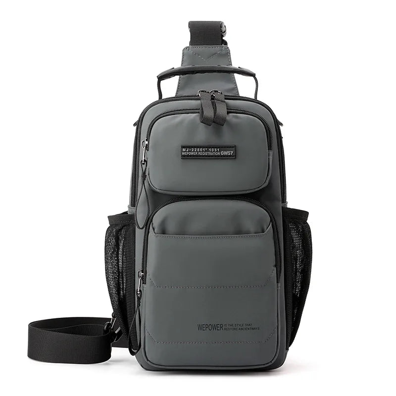 Men S Chest Bag Multifunctional Leisure Commuting One Shoulder Large Capacity Travel Portable Nylon