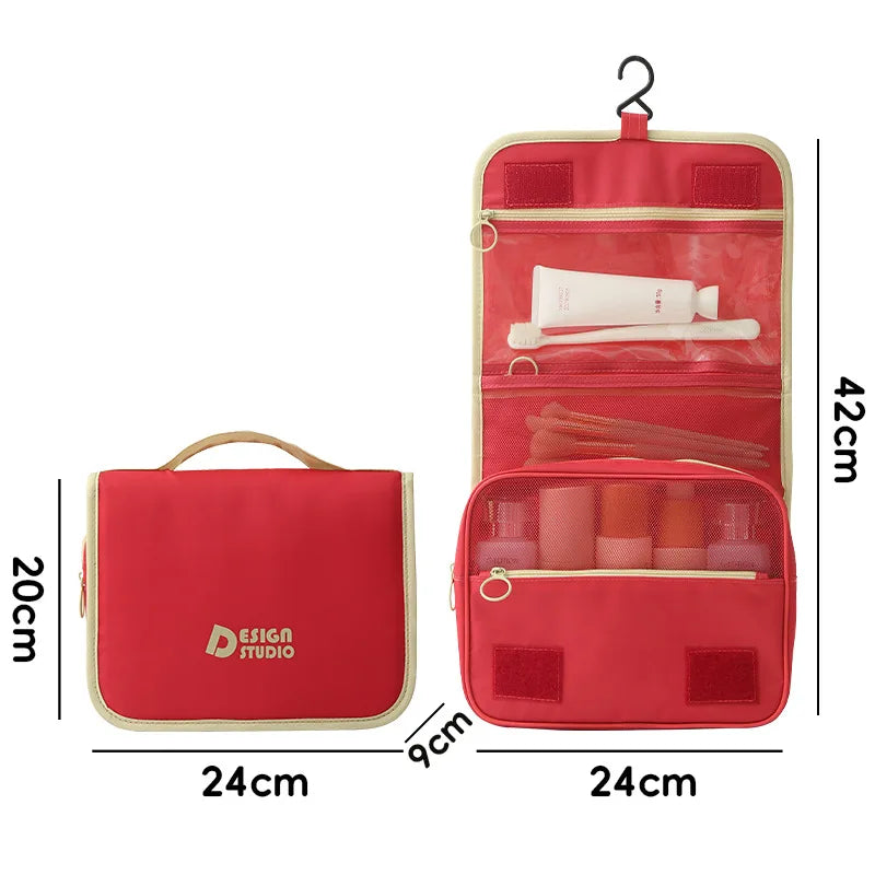 Polyester Lightweight Waterproof Toiletry Bag Multi-Functional Large-Capacity Makeup Toiletry Bag