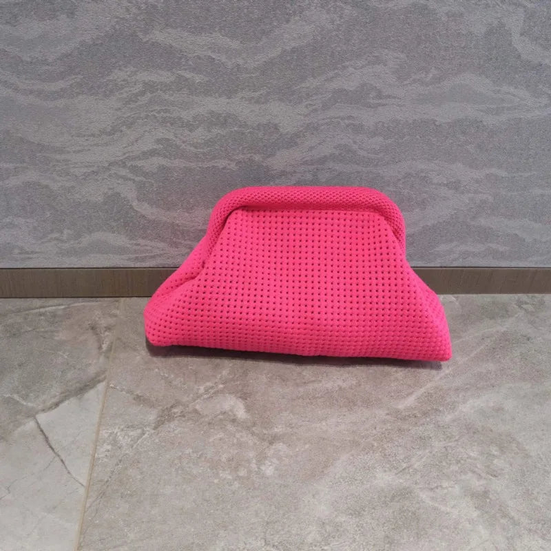 Storage Bag Polyester Summer Beach Clutch Soft Elastic Small Crochet Handbag Breathable Large