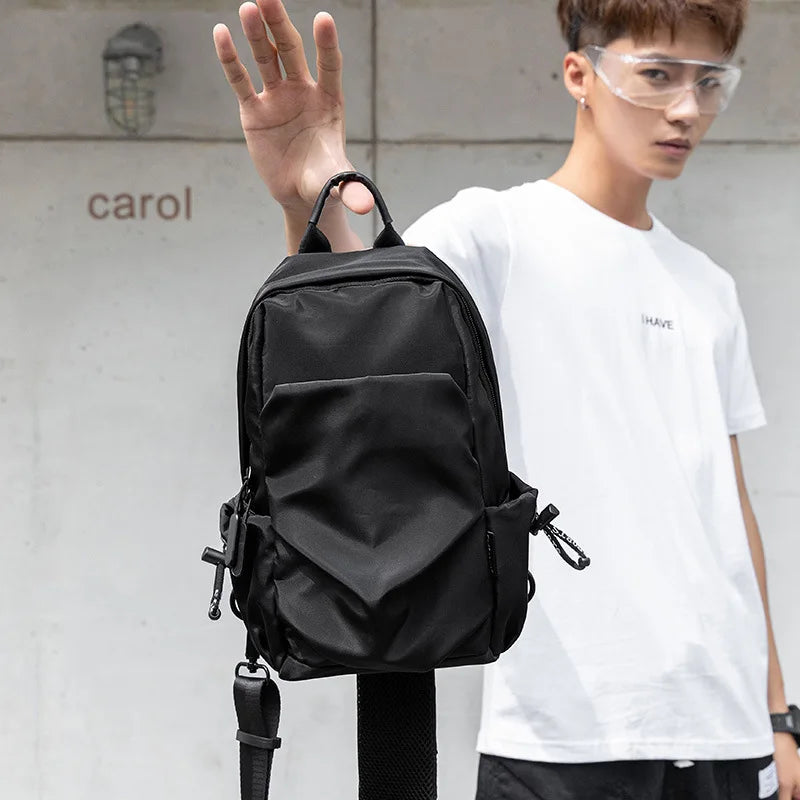 Casual Men S Oxford Fabric Waterproof Chest Bag Simple Single-Shoulder Crossbody Bag - Waterproof
