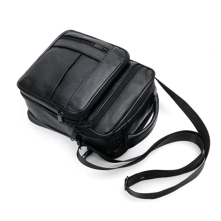 Genuine Leather Men S Casual Single-Shoulder Bag Crossbody Business Hand-Carry Large-Capacity