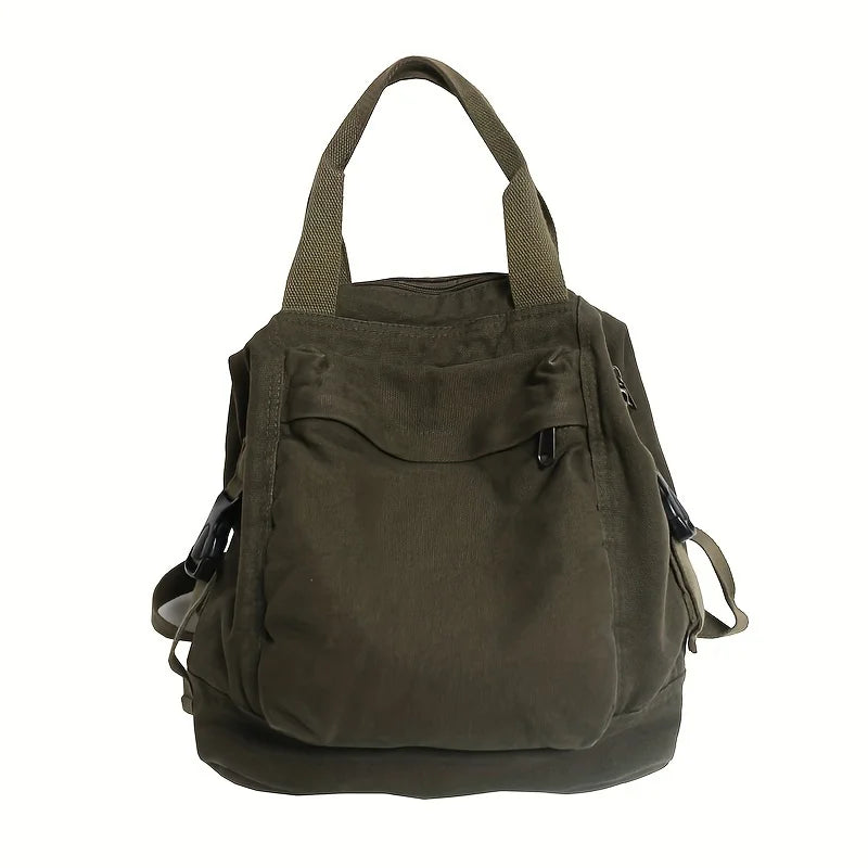 Canvas Backpack for Women Convertible Rucksack with Top Handle
