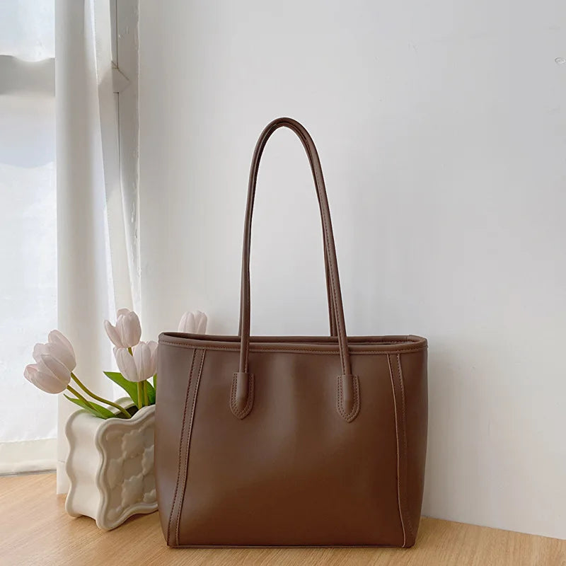 Vintage Tote Bag – Modern Spacious Shoulder Handbag for Women