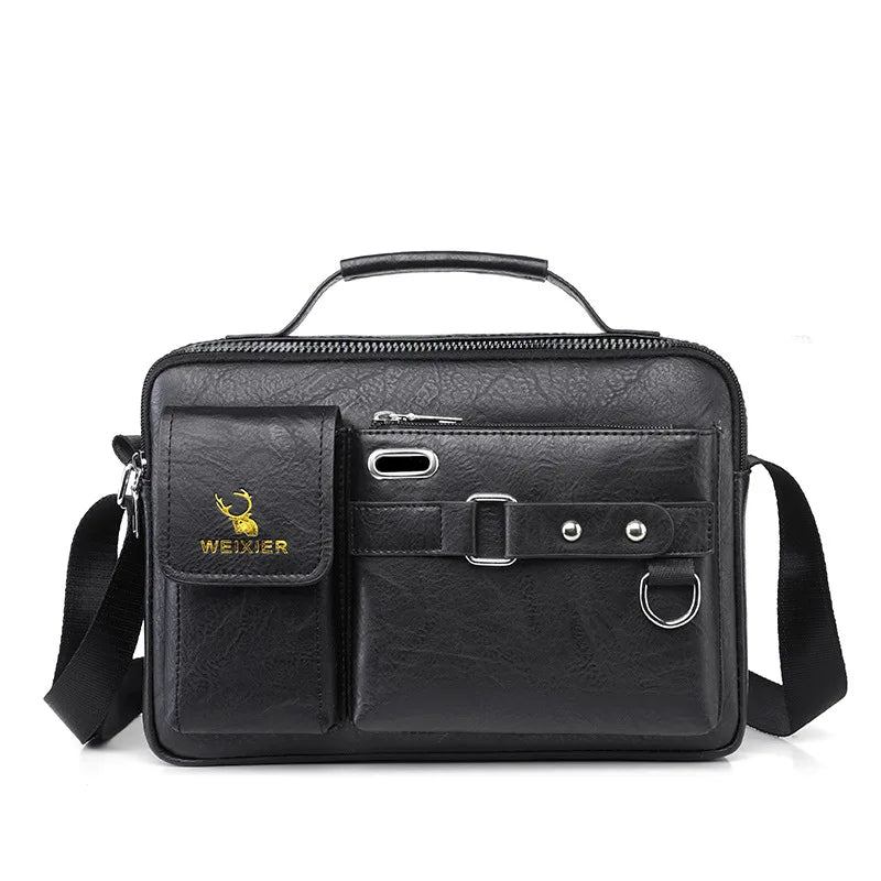 Men One Shoulder Sling Business Commuting Large Capacity Handheld Waterproof Wear-Resistant