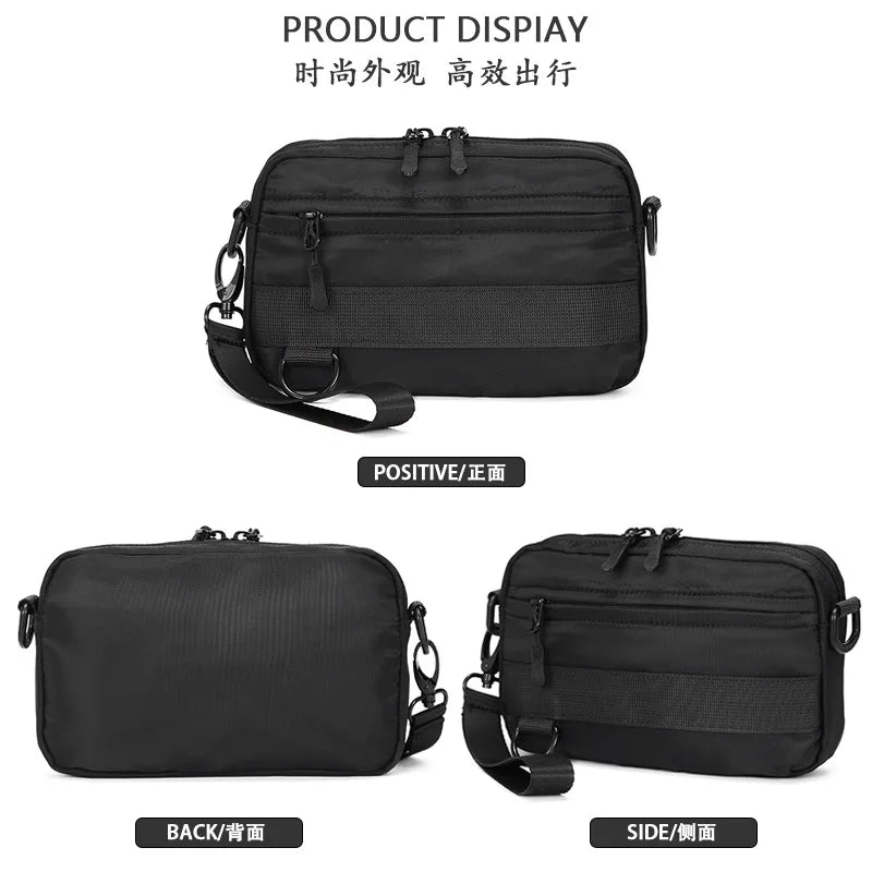 Crossbody Bag Men Women Simple Street Oxford Fabric Single-Shoulder Small Crossbody Bag