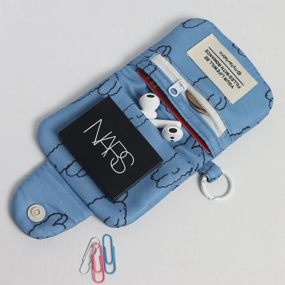 Coin Purse Girl Student Cute Printed Rabbit Cat Storage Bag Canvas Fresh Cdd Card Everyday