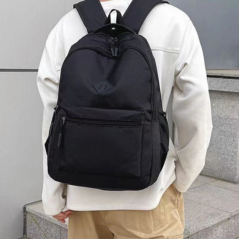 Black Casual Backpack for School, Commute & Outdoor Trips