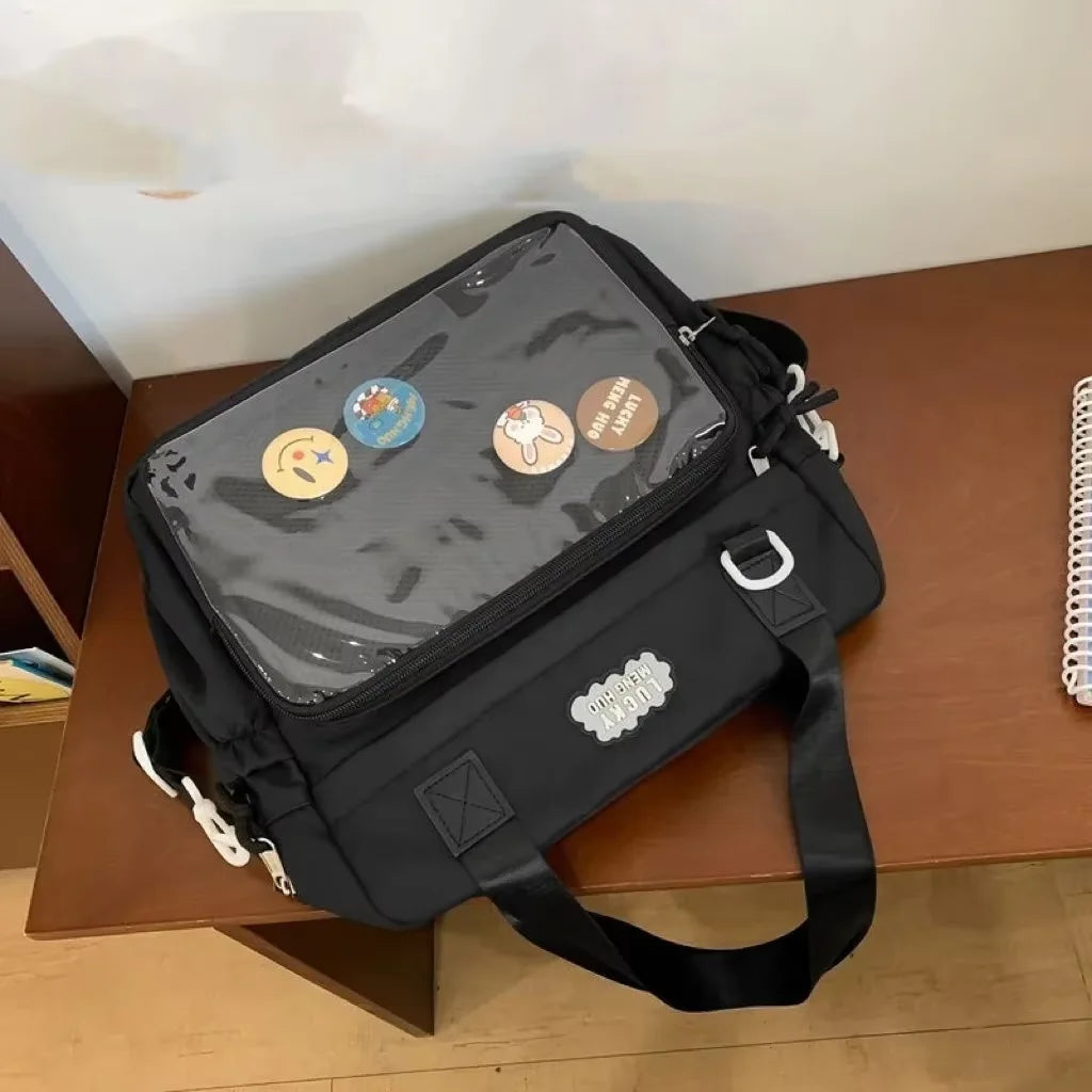 Ita Crossbody Bag Transparent Pocket DIY Badge – Y2K