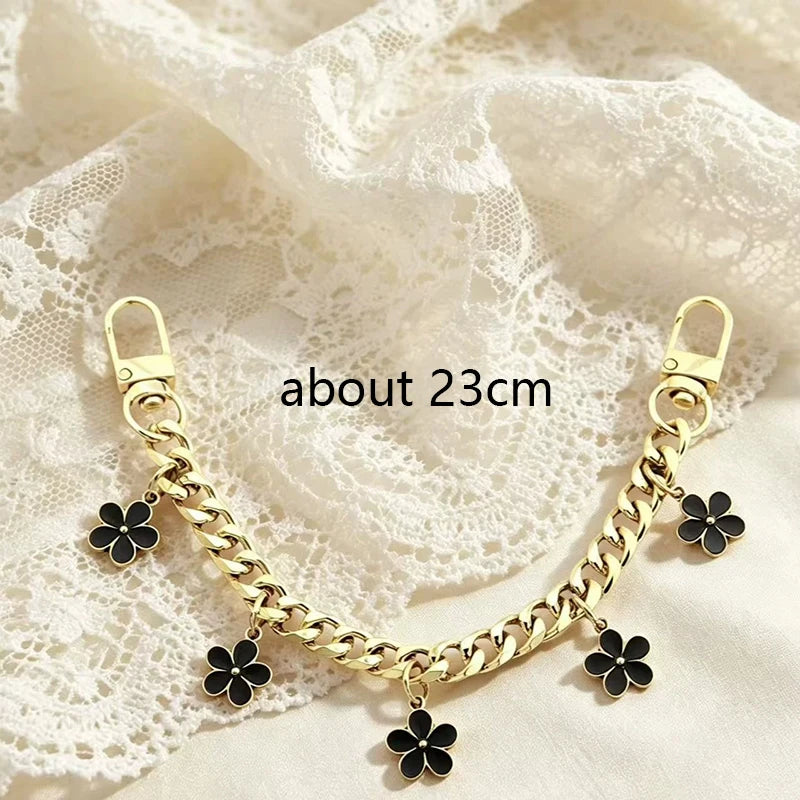 Flower & Butterfly Charm Extension Chain for Bags & Phone Straps