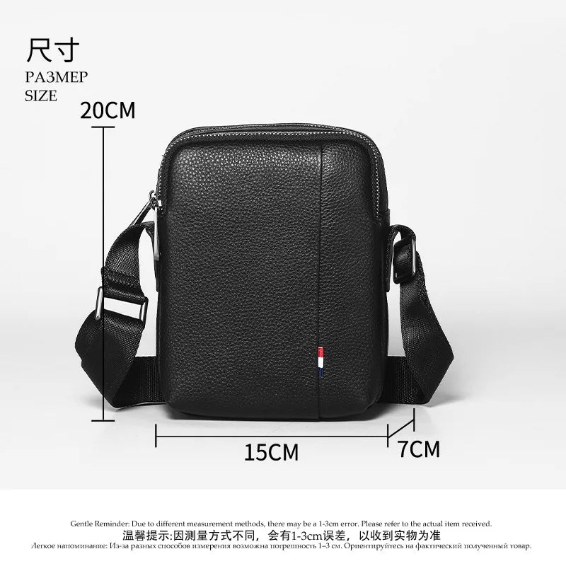 Men S Crossbody Postman Bag Leather Large Capacity Women S Single-Shoulder Small Bag
