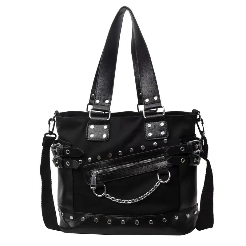 Tote Bags Women Shoulder Bag Fashionable Rivet Armpit Shopping Purse Handbags Designer Sac