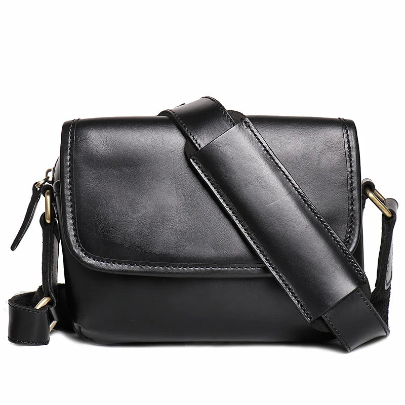 Crazy Horse Leather Retro Men S Shoulder Bag Women Diagonal Cross Large Capacity Ipad Storage
