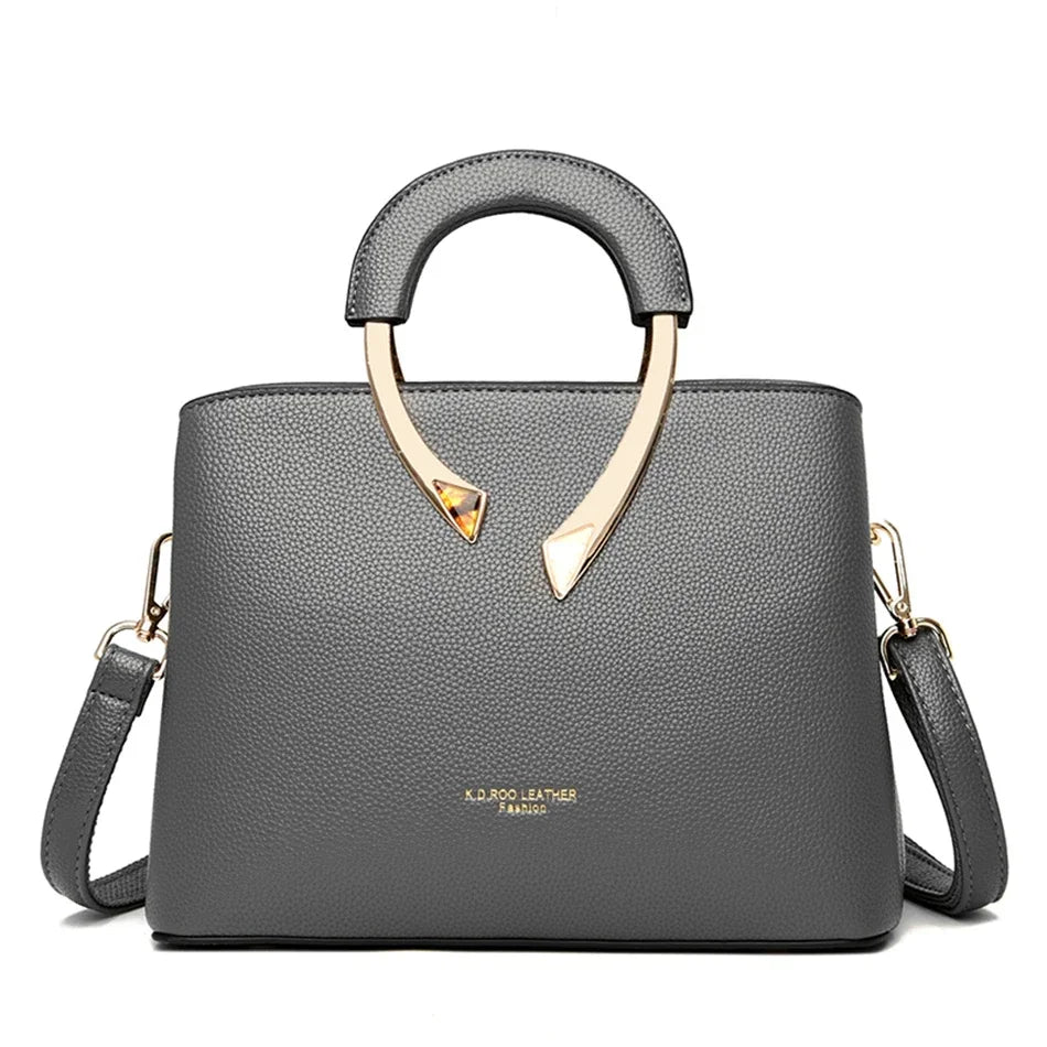 Genuine Leather Tote Handbag – Women's Luxury Shoulder & Crossbody Bag