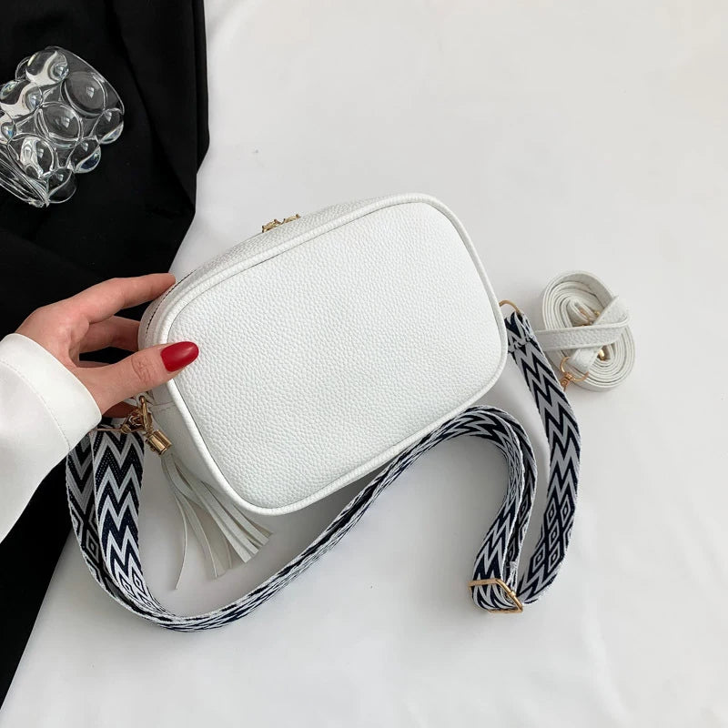 Crossbody Phone Bag – Women's PU Leather Messenger Bag with Wide Strap