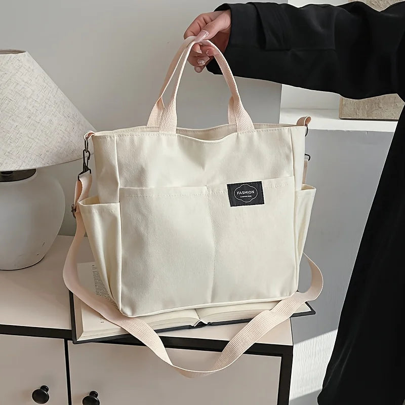 Large Capacity Tote Bag for Women – Multi-Pocket Shoulder & Crossbody