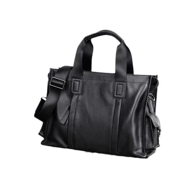 High-End Horizontal Crossbody Soft Leather Computer Storage - Soft