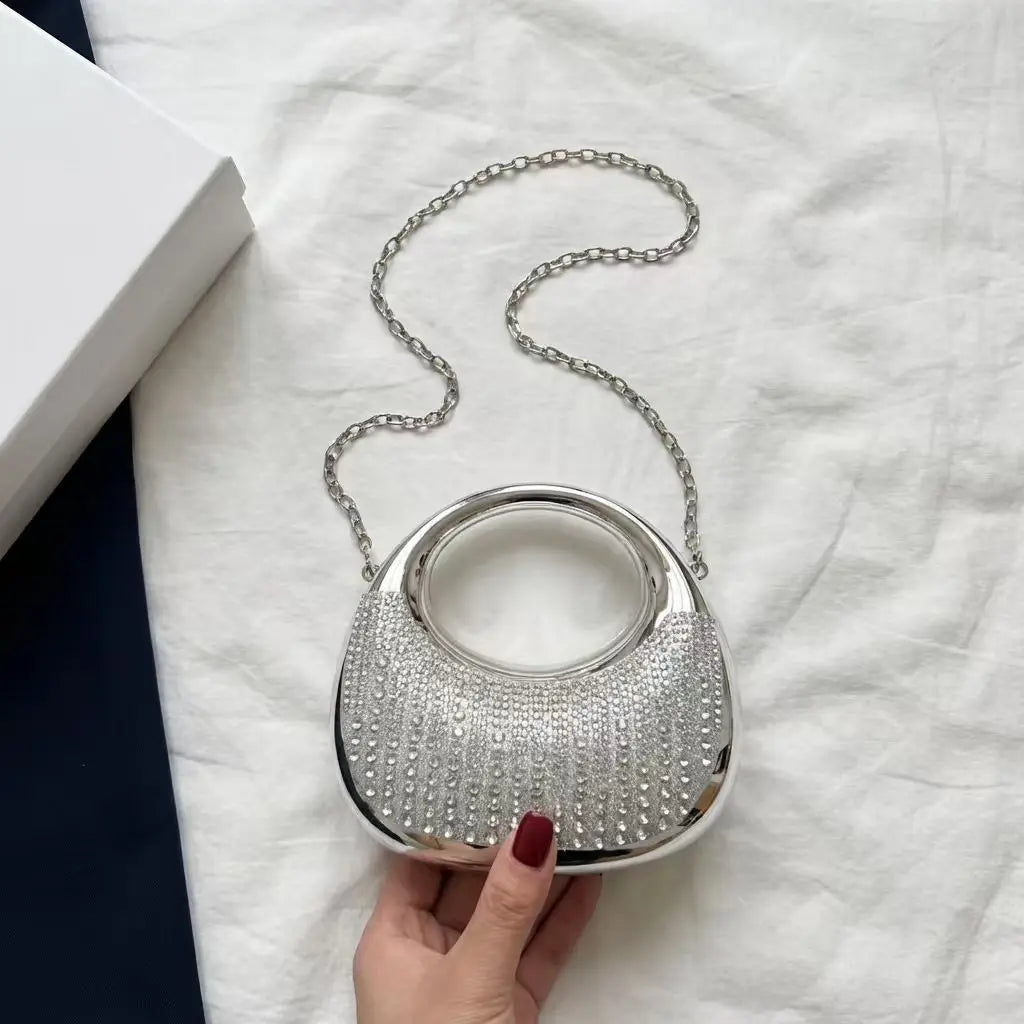Mini Golden Evening Bag Purses Handbags Luxury Designer Shoulder Bags Funny Shape Party Wedding