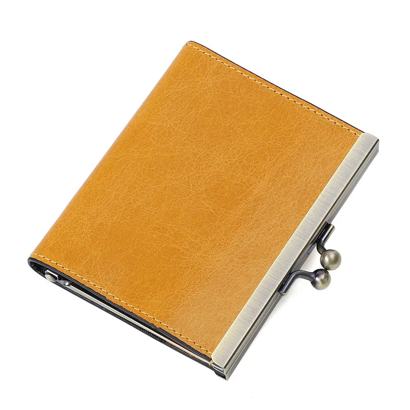 Head Layer Oil Wax Cattle Pickups Cover Ladies Retro Certificate Bag Multi Card Real Pickup