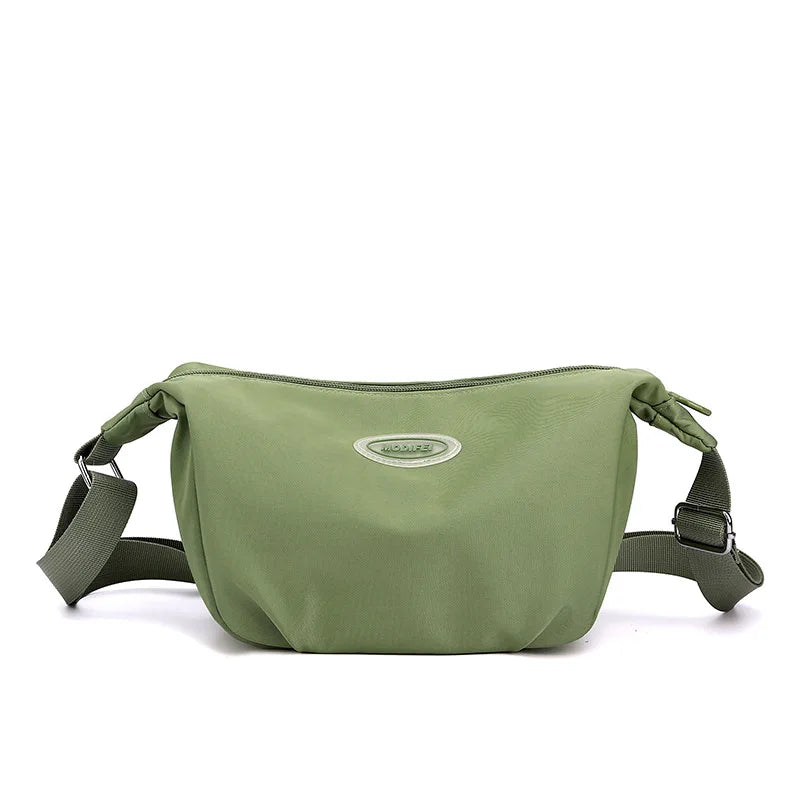 Ladies Single-Shoulder Crossbody Bag Nylon Fabric Bag Women S Bag Korean Style Simple Solid Color