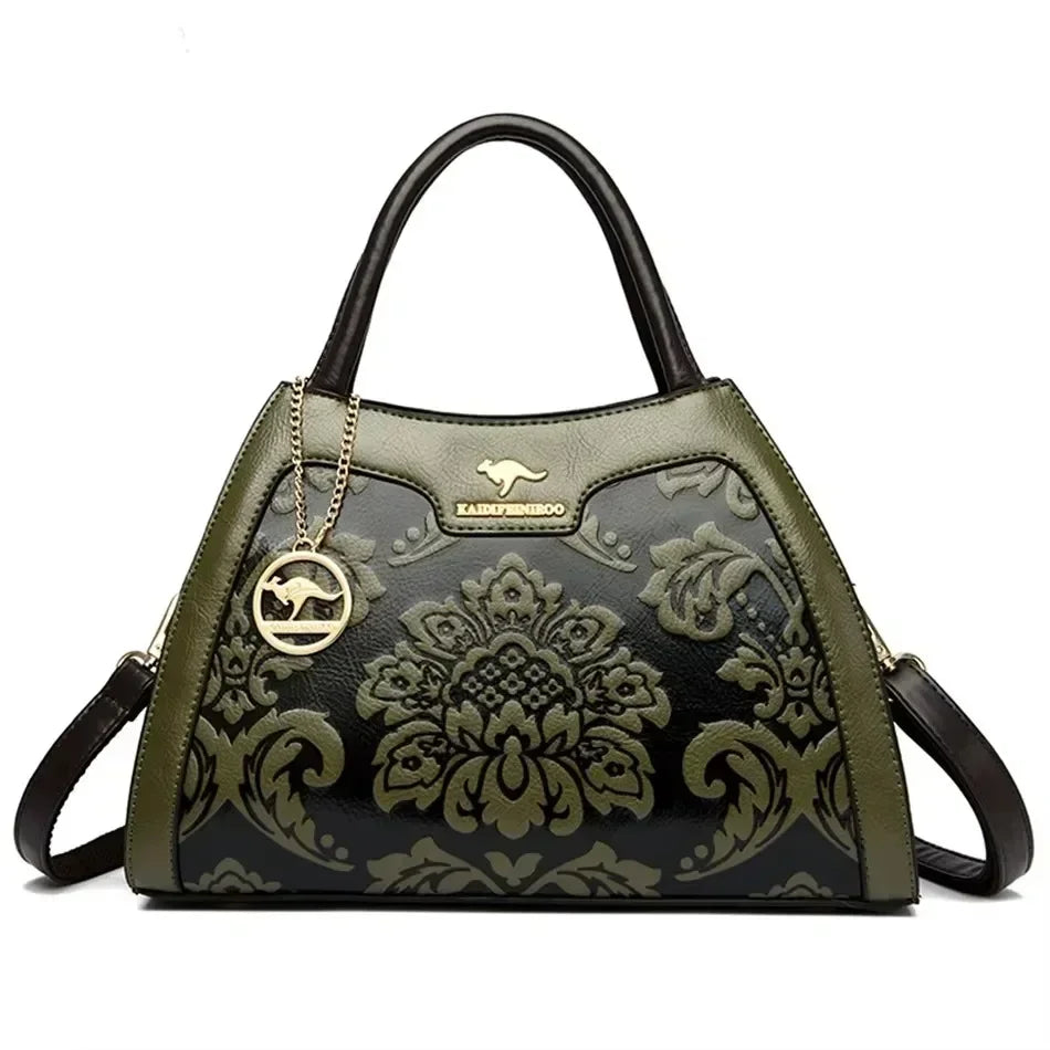 Luxury Embossed Leather Handbag for Women – Crossbody Shoulder Bag