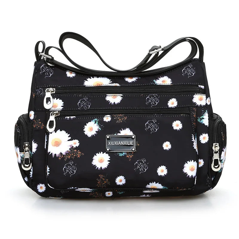 Crossbody Bag for Women – Lightweight Nylon Shoulder Purse with Multi-Pocket Design