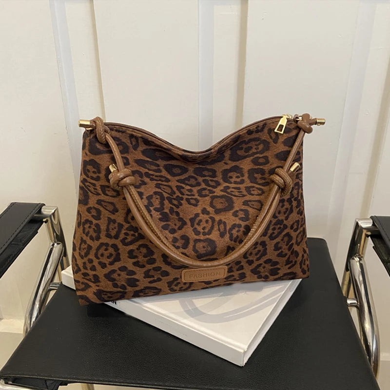 Leopard Print Tote Bag – Large Capacity Shoulder Bag