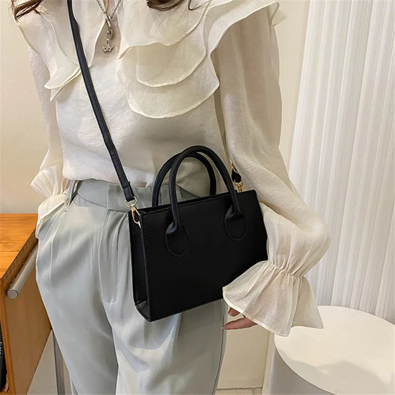Mini Square Tote Bag with Crossbody Strap – Women's Handbag