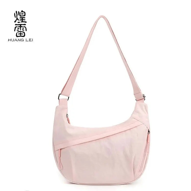Fashionable Languid Lazy Wind Large Capacity Crossbody Bag Simple All Kinds Nylon Female Trend Light