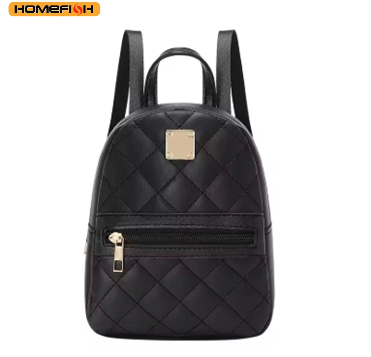 Homefish Female Rhombus Plaid Pattern Bag Large Size Commuter Backpack Casual Minimalist Shoulder