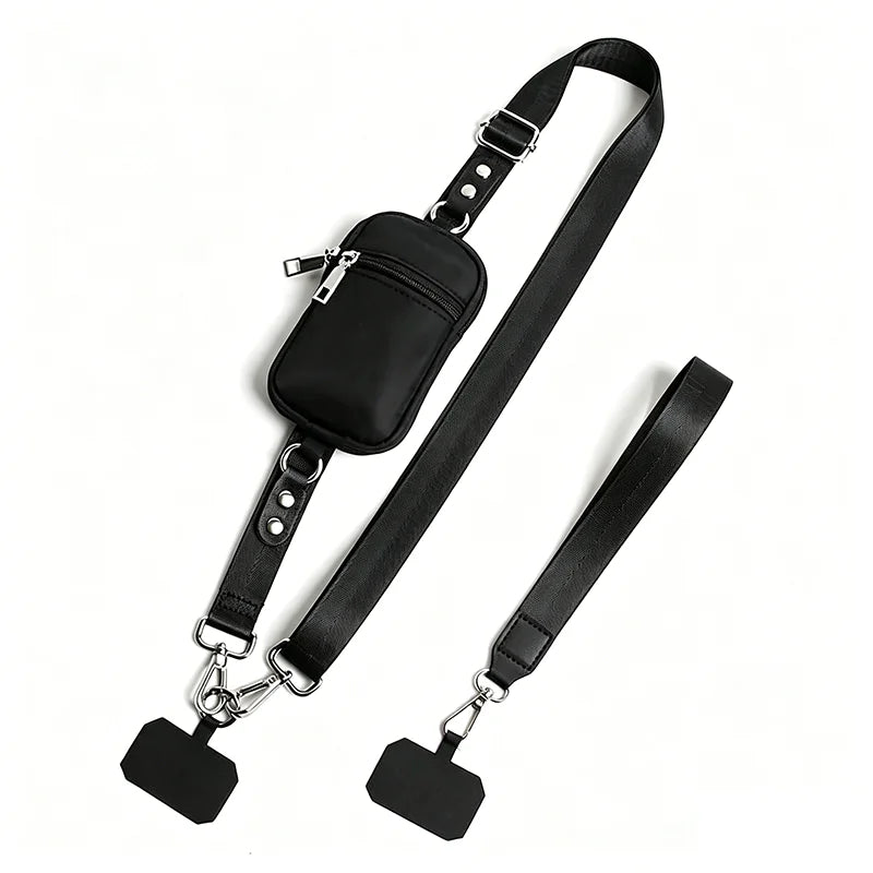 Adjustable Crossbody Phone Bag Detachable Lanyard Multi-Functional Cases Rfid Blocking Zipper Wallet