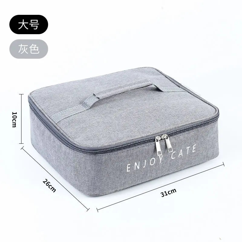 Cartoon Cute Lunch Box Bag Aluminum Foil Thickened Hand Carry Bento Student Canvas Insulated Rice