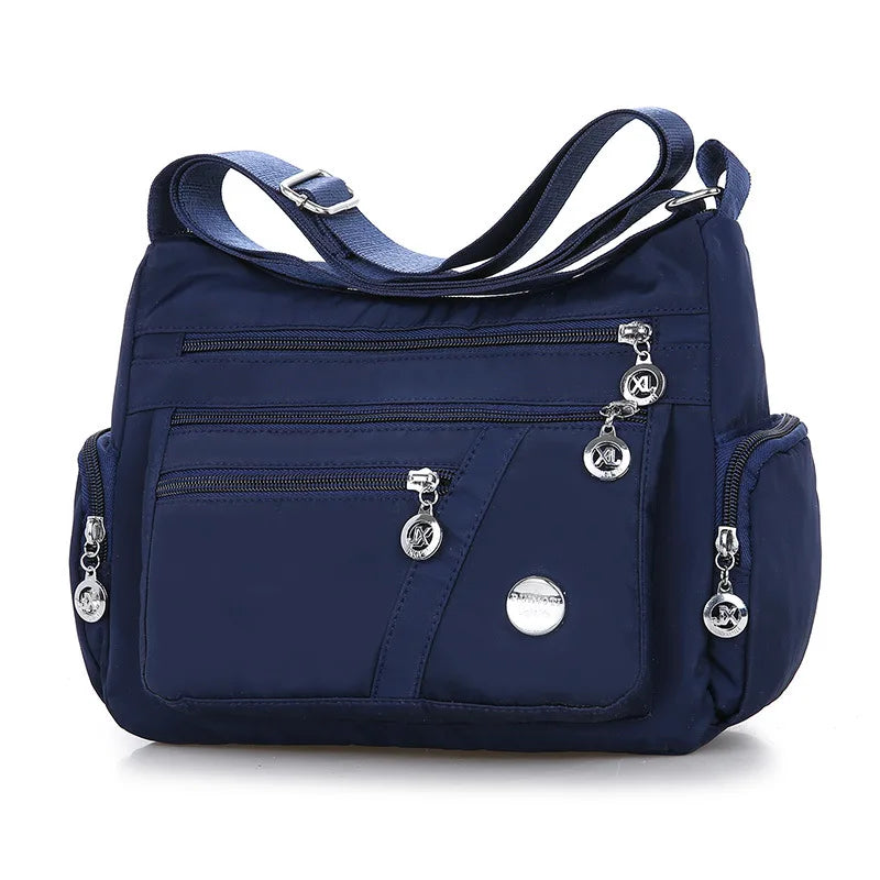 Waterproof Nylon Crossbody Bag for Women – Multi-Pocket