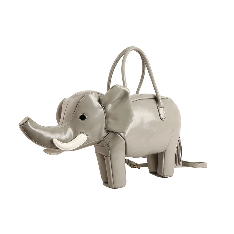 3d Stereo Elephant Handbags Creative Cartoon Animal Shape Crossbody Bags Funny Novelty Party Unique