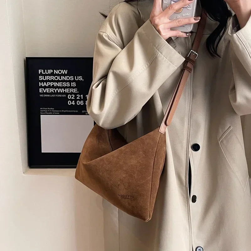 This Year Lazy Style Retro Single Shoulder Underarm Bag Minimalist Tote Large Capacity Commuting