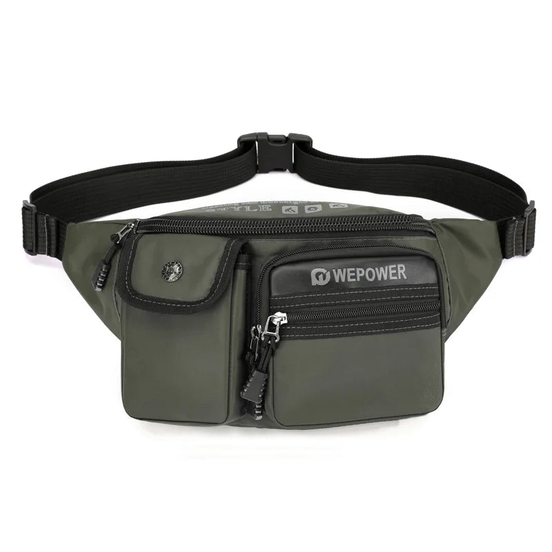 Men Function Wind Waist Bag Simple Light Cross-Body Shoulder Multi-Layer Outdoor Storage Chest