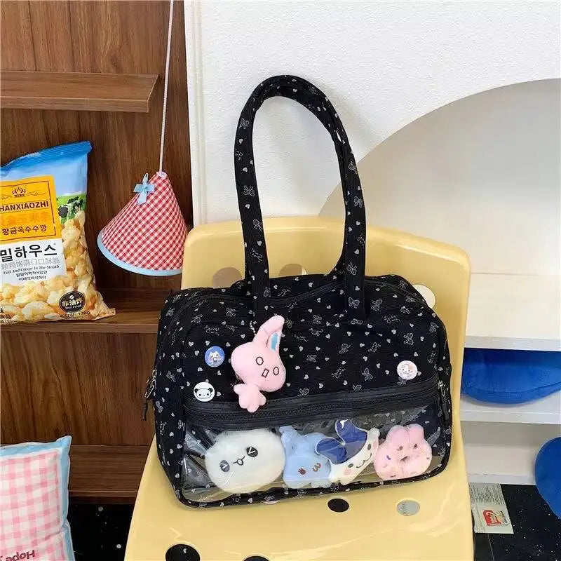 Kawaii Ita Tote Bag – Large Capacity Transparent Display Shoulder Bag