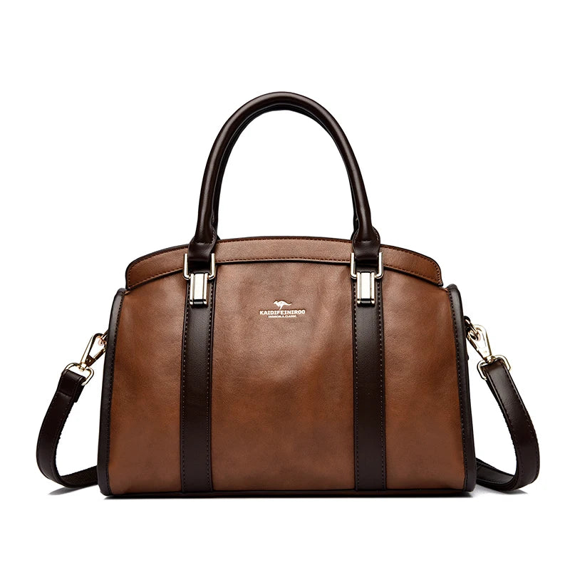 Boston Handbag for Women – Luxury Soft PU Leather Shoulder & Crossbody Tote