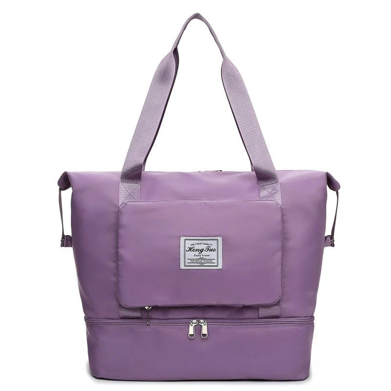 Waterproof Gym Tote Bag for Women – Shoe Compartment & Multi-Pocket