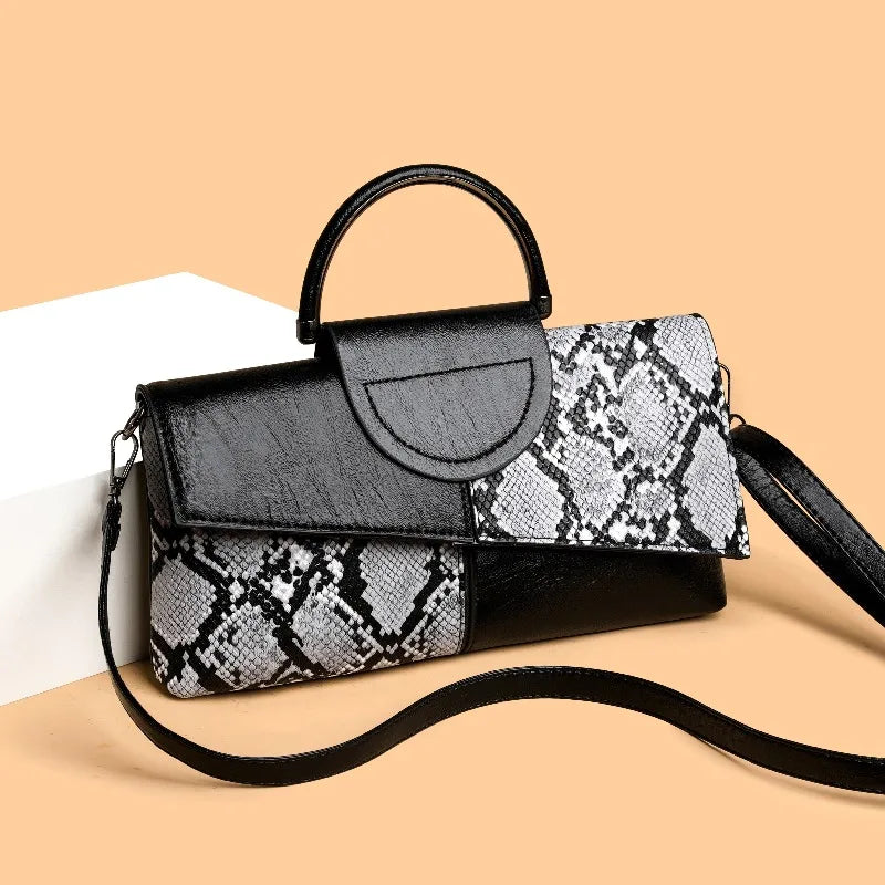 Crocodile Pattern Envelope Clutch Bag – Top Handle & Crossbody