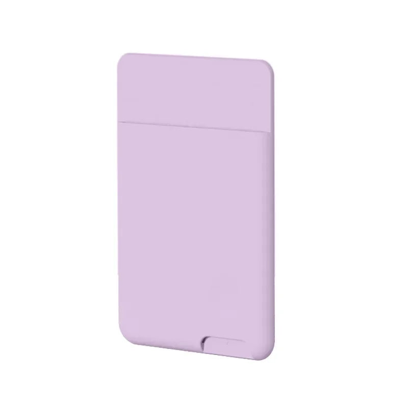 Phone Wallet Case Card Holder Self-Adhesive Silicone Pocket Stick Id Bank Credit Storage Bag