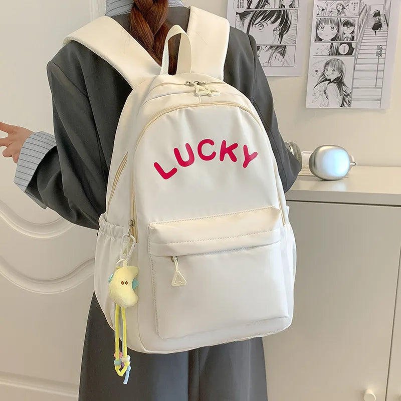 Nylon Cloth Lightweight Large-Capacity Student Backpack