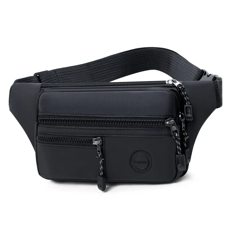 Cross-Body Anti Water Waist Bag Men Women Simple Sports Shoulder Large Capacity Mobile Phone Storage