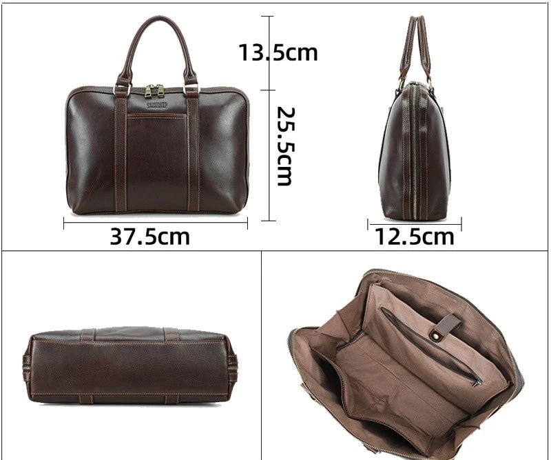 14 2-Inch Computer Leather Large-Capacity Men S Bag