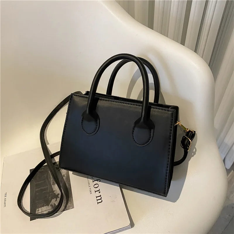 Small Crossbody Tote Bag – Dual Handle Retro Handbag for Women